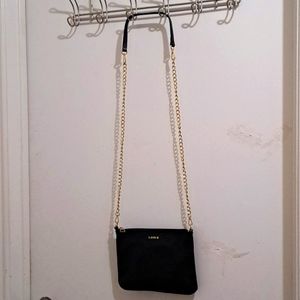 Lodis Black Pebbled Crossbody Bag